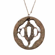 Load image into Gallery viewer, Genuine Antique Iron TSUBA (Sword Handguard) Necklace - Korean War