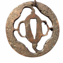 Load image into Gallery viewer, Genuine Antique Iron TSUBA (Sword Handguard) Necklace - Korean War