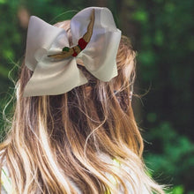 Load image into Gallery viewer, Oversized Fashion Bow - Artful Addiction (Genuine (50s?) Vintage Swimmer Brooch)