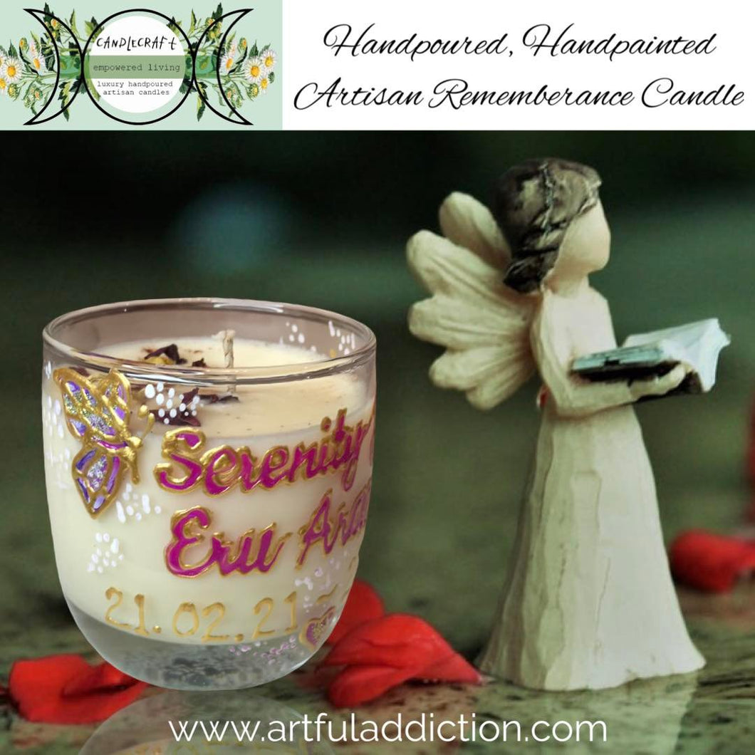 Alana - Hand Painted REMEMBRANCE Candle  (300ML)