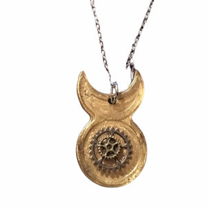 Sacred Masculine Symbol Steampunk Necklace