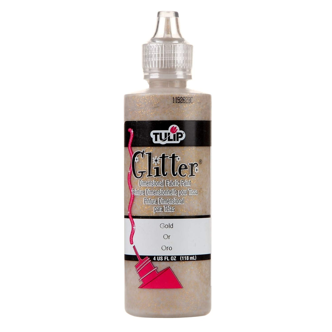 TULIP Dimensional Fabric Paint - 118ml / 4oz - BLING BUILDER - GLITTER GOLD