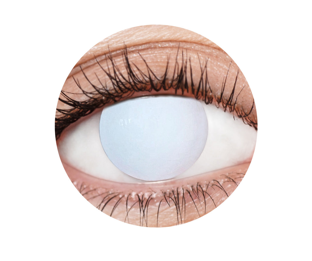 EYE FX YEARLY COSTUME CONTACT LENS - BLIND WHITE