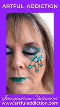 Load image into Gallery viewer, Purple and Pink Centre BLING - - Artful Addiction Fantasy Face Jewels
