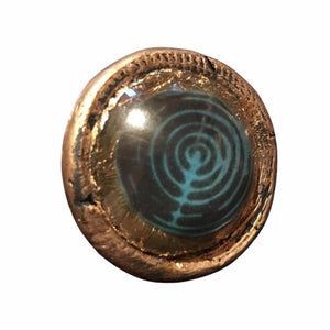 Polymer and Resin Brooch - Pictish Cup and Ring - Karen Hansen Art