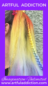 Artful Fantasy Hair - Rainbow Unicorn Mane ( Fantasy Braids )