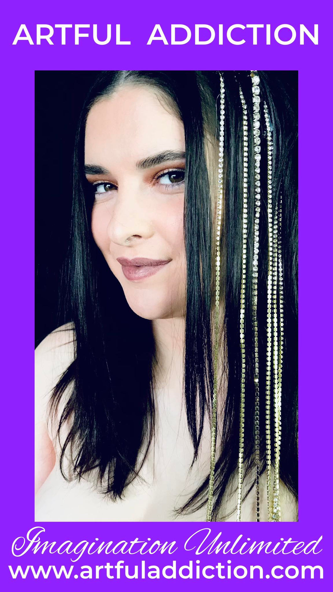 Artful Clip In Fantasy Hair - Diamond Gold