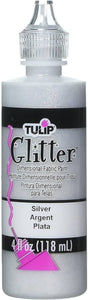 TULIP Dimensional Fabric Paint - 118ml / 4oz - BLING BUILDER - GLITTER SILVER