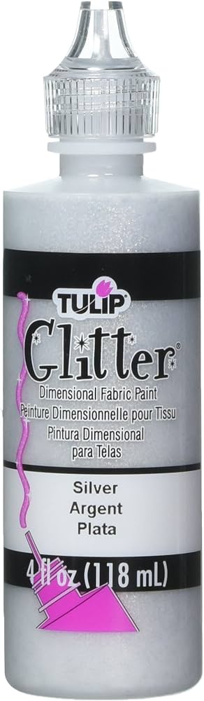 TULIP Dimensional Fabric Paint - 118ml / 4oz - BLING BUILDER - GLITTER SILVER