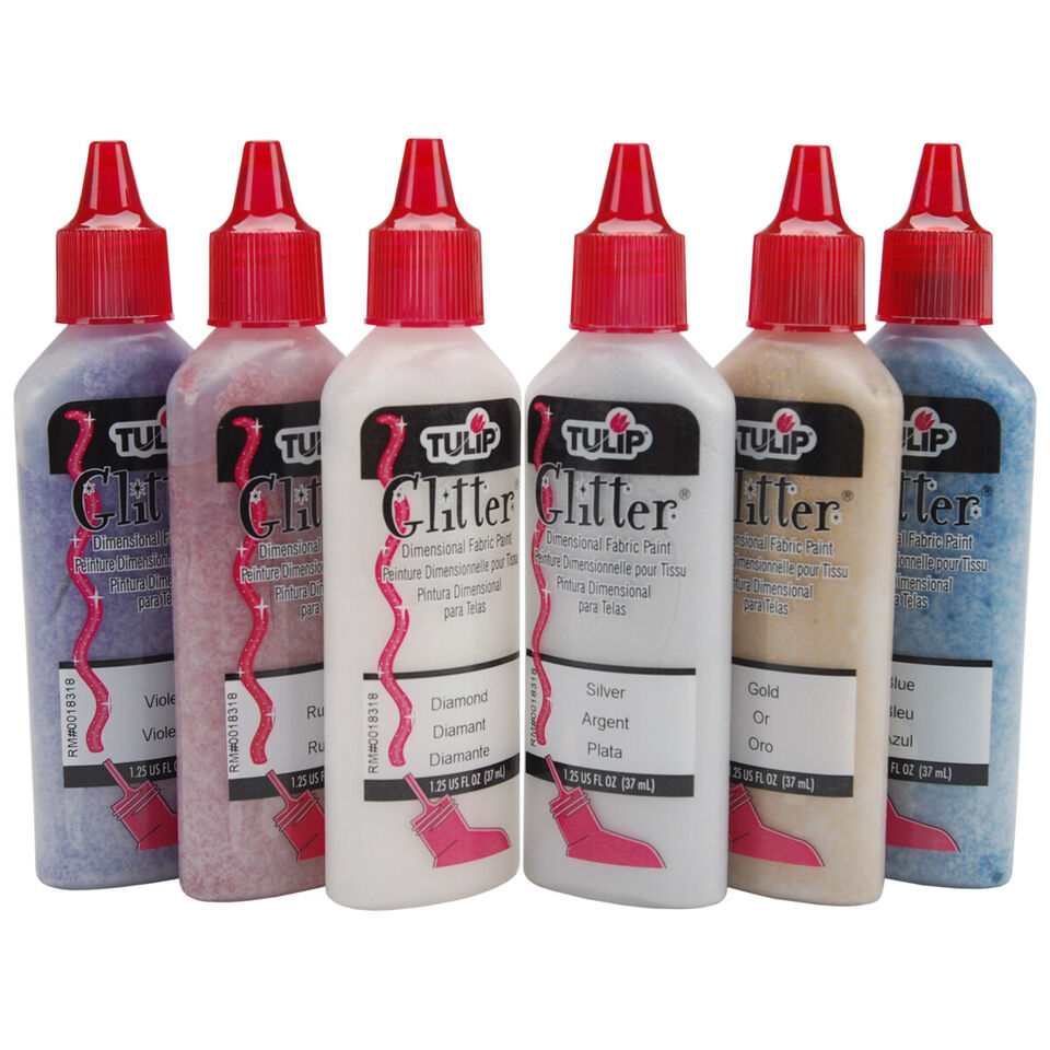 TULIP Dimensional Fabric Paint - 37ml / 1.25oz - BLING BUILDER - GLITTER SILVER