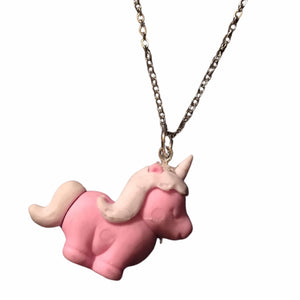 Pink Unicorn Necklace