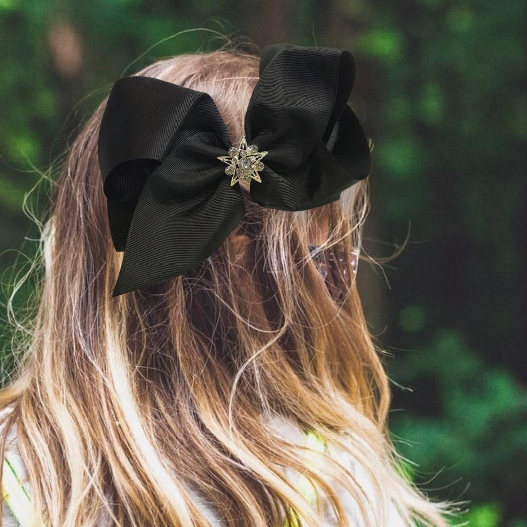 Oversized Fashion Bow - Artful Addiction (Black Star)