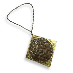 Large Resin Flower of Life Art Necklace ( Sacred Collection )