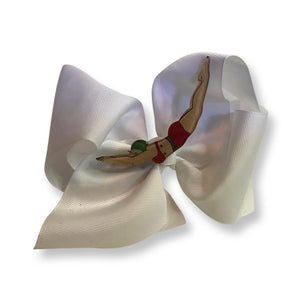 Oversized Fashion Bow - Artful Addiction (Genuine (50s?) Vintage Swimmer Brooch)