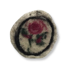 Load image into Gallery viewer, Textile Brooch - Abstract Rose - Karen Hansen Fine Art
