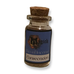 MAGICK RITUAL INCENSE (3GM Mini Glass Bottle) -CONSECRATION
