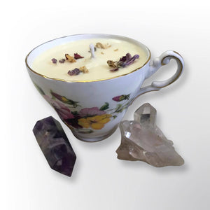 CANDLECRAFT - Artisan Vintage Teacup Candle  (250ML) Sweet Grape