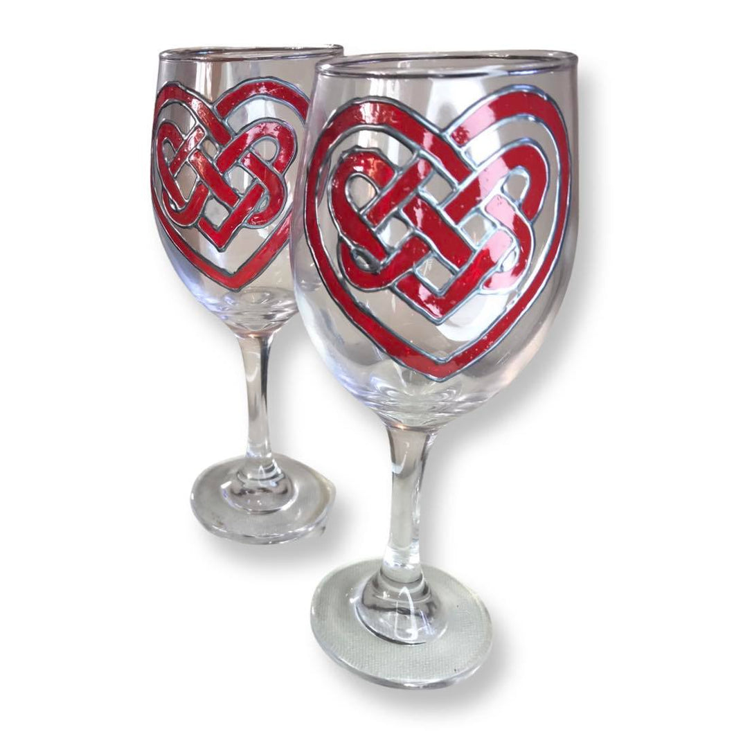 MAGICK GIFTWARE Celtic Love Knot Wine Glass (2)