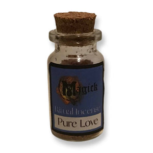 MAGICK RITUAL INCENSE (3GM Mini Glass Bottle) - PURE LOVE