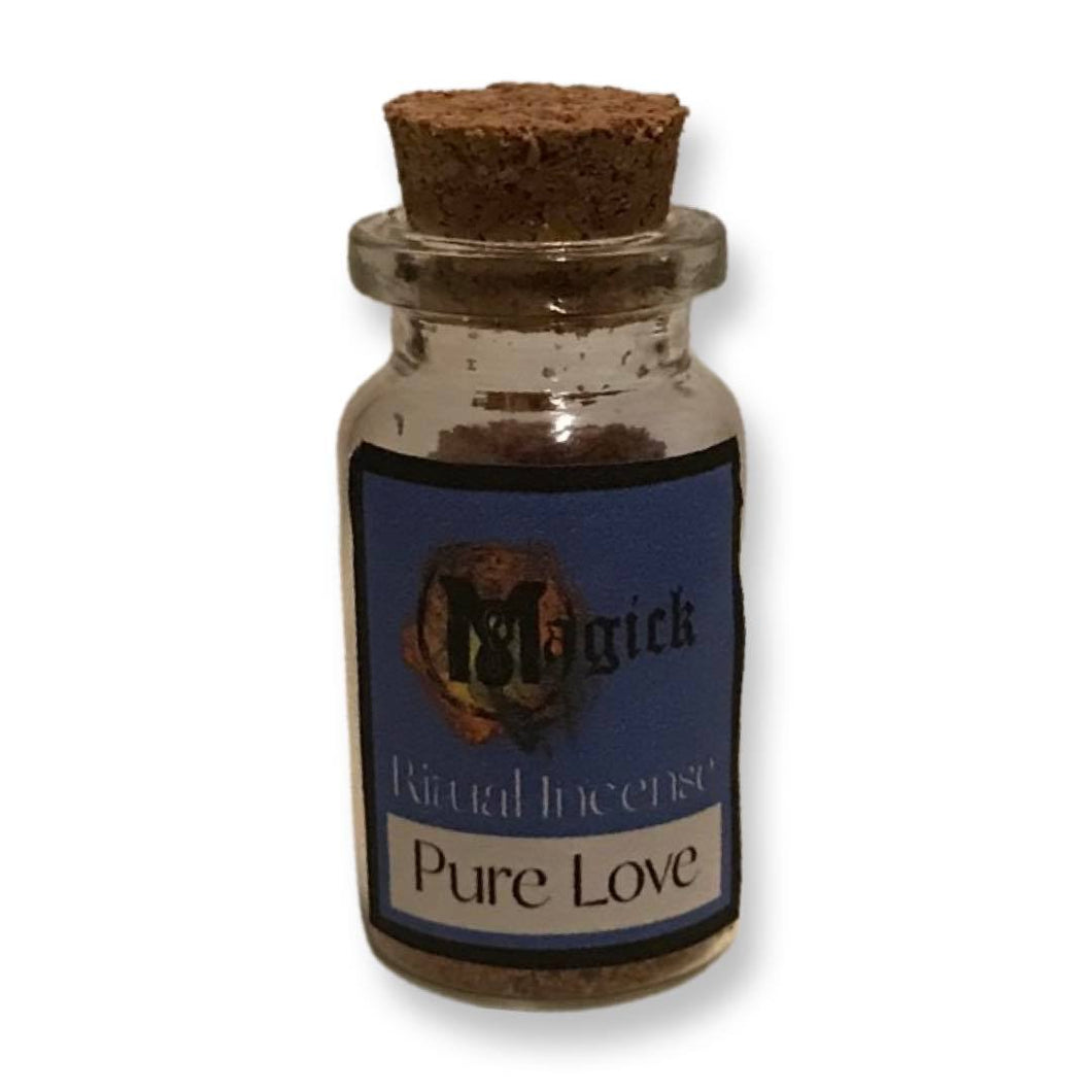 MAGICK RITUAL INCENSE (3GM Mini Glass Bottle) - PURE LOVE