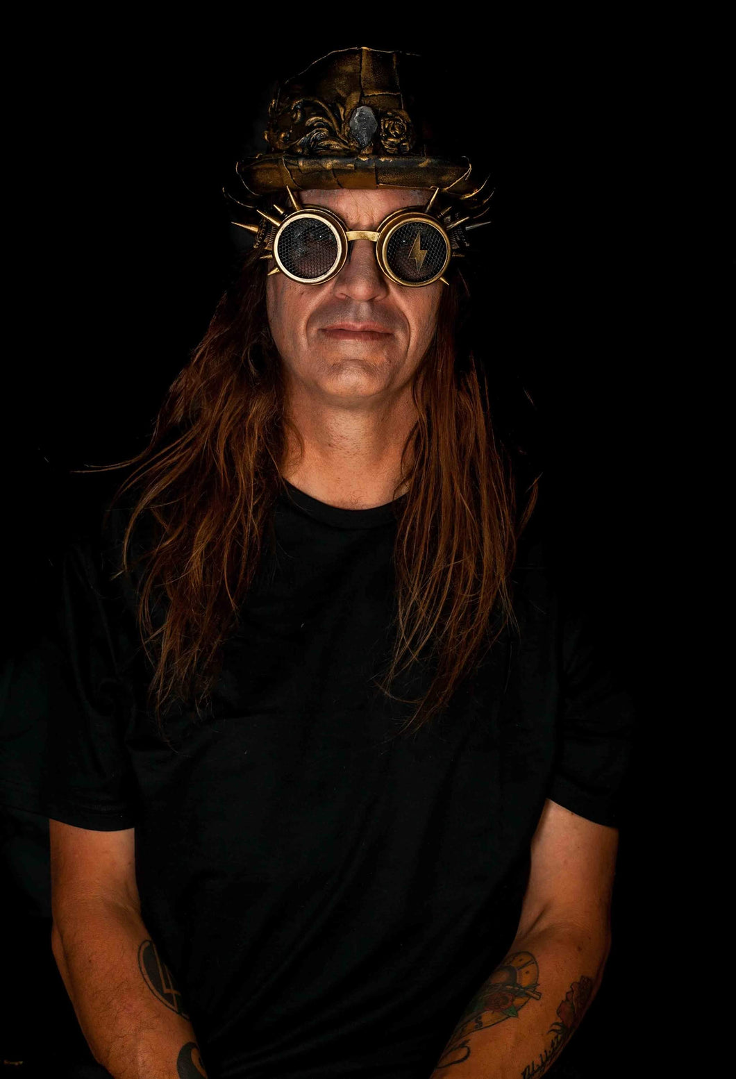 Steampunk Fashion Goggles - Antique Brass Look