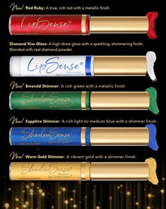 ROYAL GEMS COLLECTION LipSense - Original Long Lasting Liquid Lip Colour, Gloss and ShadowSense Set SeneGence