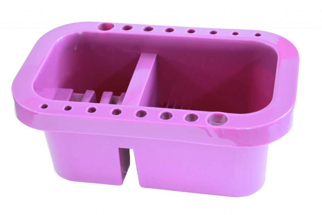 TAG Brush Tub - 3 Compartment and 18 Hole with Ridges