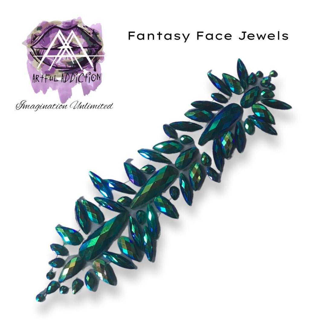 Bejweled - Face Hair and Body Crystals - Stick on Gems by Artful Addiction