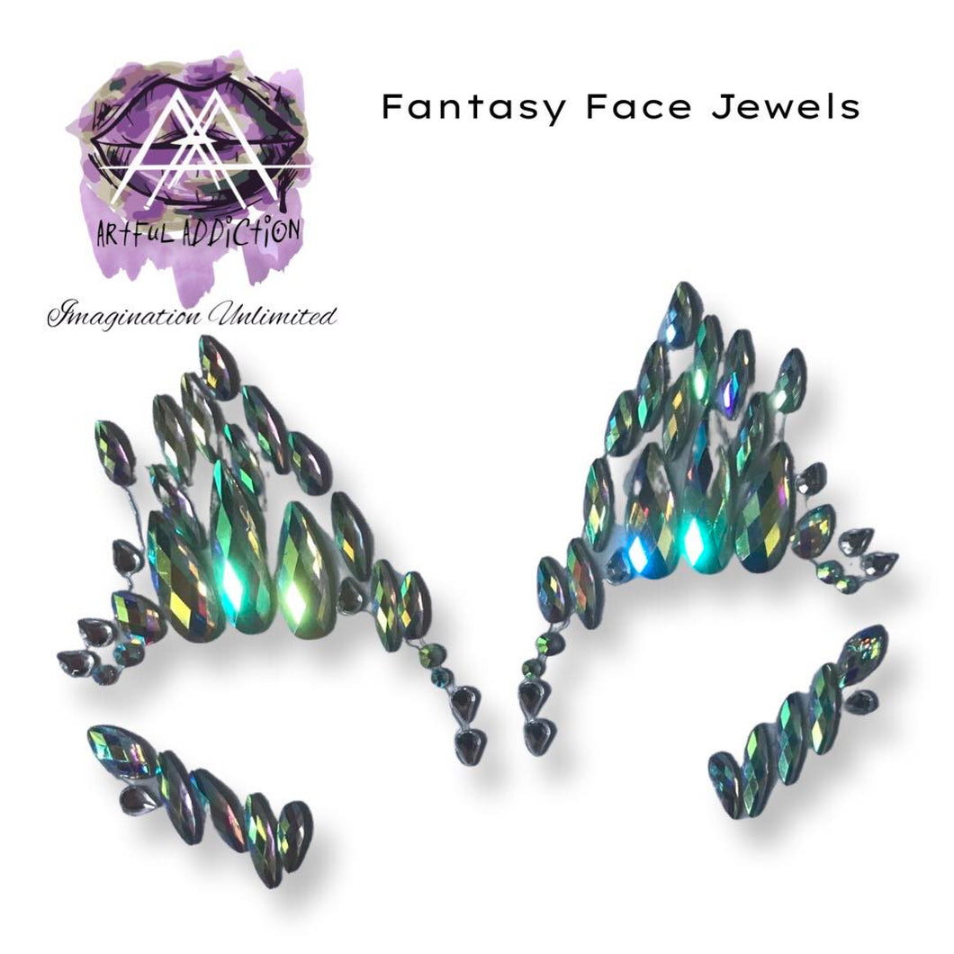 Bejweled - Face Hair and Body Crystals - Stick on Gems by Artful Addiction