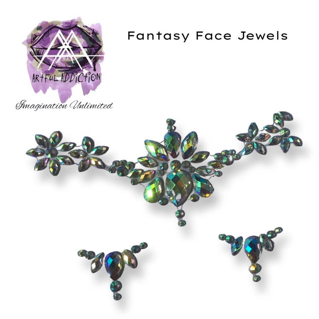 Bejweled - Face Hair and Body Crystals - Stick on Gems by Artful Addiction