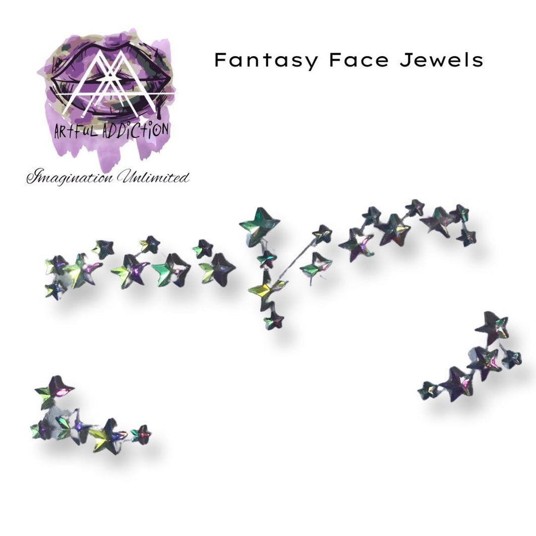 Bejweled - Face Hair and Body Crystals - Stick on Gems by Artful Addiction
