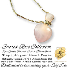 Load image into Gallery viewer, Sacred Rose Collection - Self Love Anointing Amulet (Rose Quartz)
