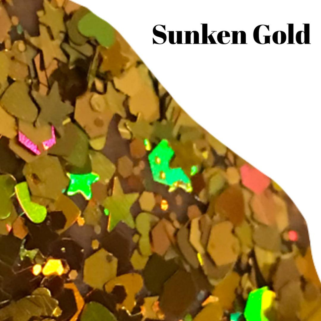 Artful Addiction Chunky Glitter Gel  SUNKEN GOLD 10ml / 12gm