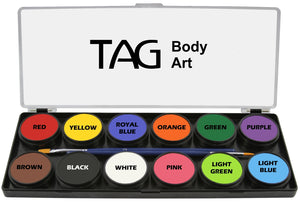 TAG  12 Colour FACE PAINTING STARTER PALETTE (12x10gm)