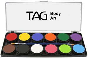 TAG  12 Colour FACE PAINTING STARTER PALETTE (12x10gm)