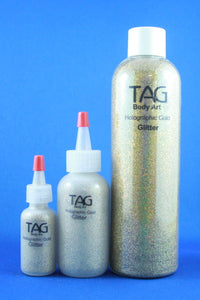 TAG Cosmetic Glitter  HOLOGRAPHIC GOLD 15ml / 12gm